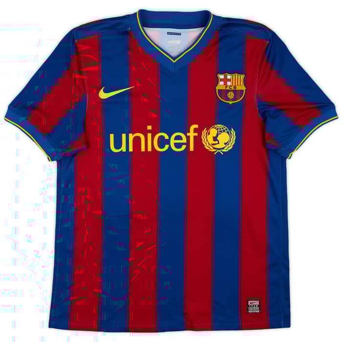 2009-10 Barcelona Player Issue Home Shirt Jeffren #20 - 7/10 - (S)