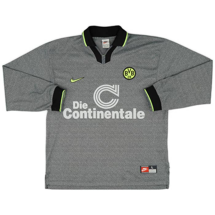 1997-98 Borussia Dortmund Away L/S Shirt - 8/10 - (L)