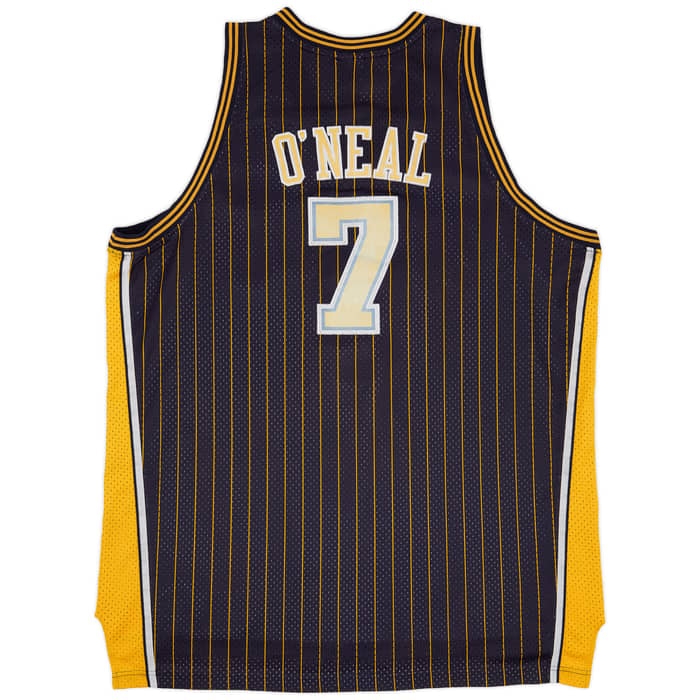 2004-05 Indiana Pacers O'Neal #7 Reebok Swingman Away Jersey - 5/10 - (3XL)