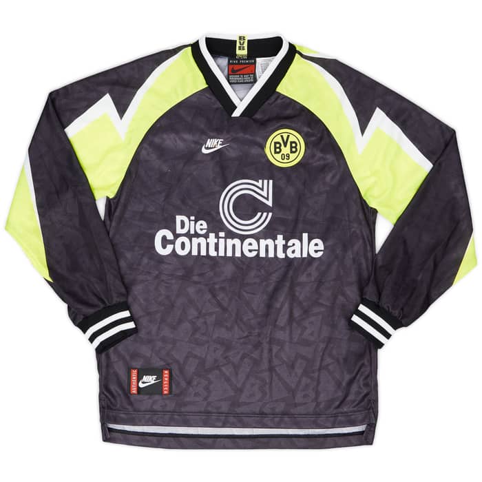 1995-96 Borussia Dortmund Away L/S Shirt - 6/10 - (L.Boys)
