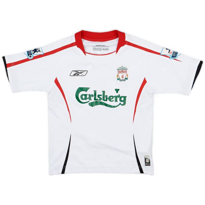 2005-06 Liverpool Away Shirt Crouch #15 - 7/10 - (S.Boys)