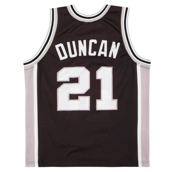1997-01 San Antonio Spurs Duncan #21 Champion Jersey (Away) Y