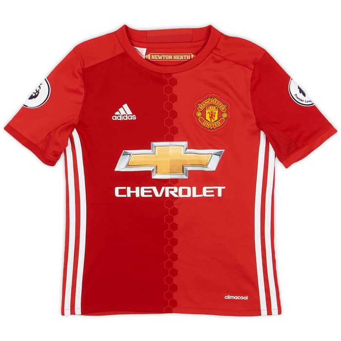 2016-17 Manchester United Home Shirt Pogba #6 - 7/10 - (S.Boys)