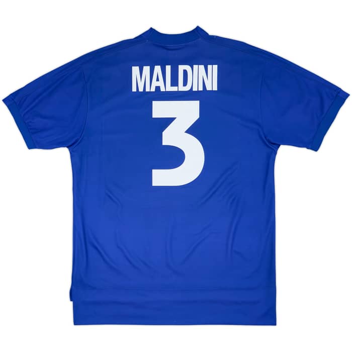 1998-99 Italy Home Shirt Maldini #3 - 6/10 - (XL)