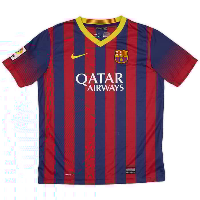 2013-14 Barcelona Home Shirt - 7/10 - (XL.Boys)