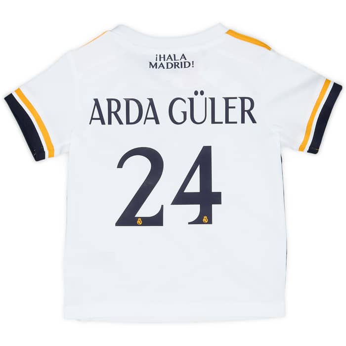 2023-24 Real Madrid Home Shirt & Shorts Kit Arda Guler #24 (12-18 Months)