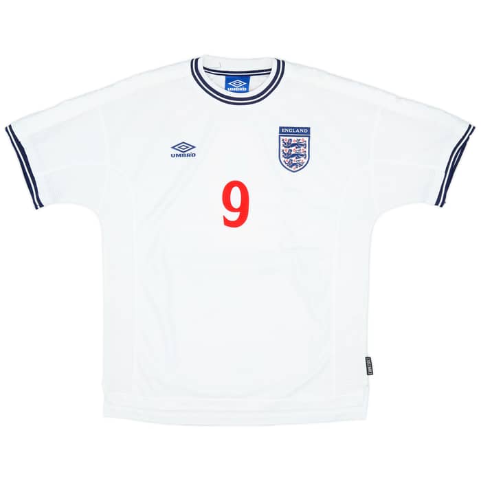 1999-01 England Home Shirt Shearer #9 - 6/10 - (XL)