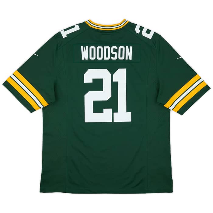 2012 Green Bay Packers Woodson #21 Nike Game Home Jersey - 8/10 - (L)
