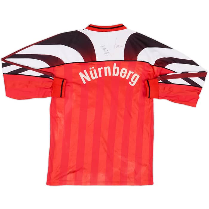 1995-96 Nurnberg Signed Home L/S Shirt - 6/10 - (XS)