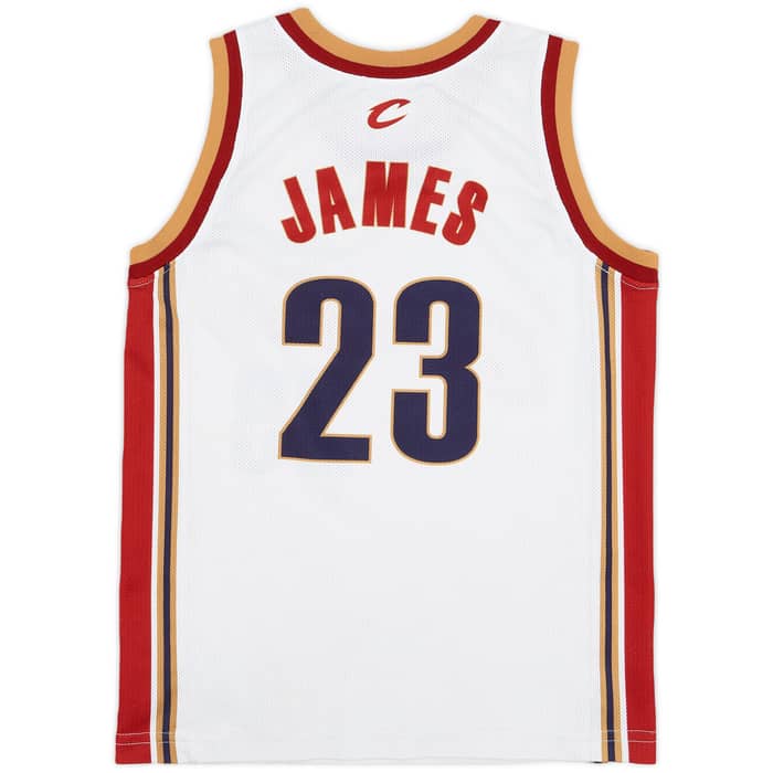 2003-10 Cleveland Cavaliers James #23 Champion Home Jersey - 5/10 - (S.Boys)