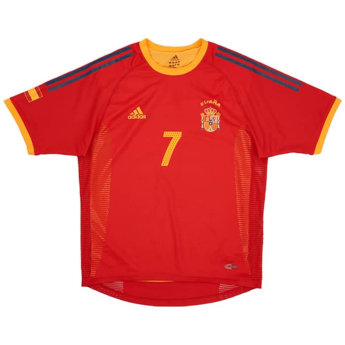 2002-04 Spain Player Issue Home Shirt Raul #7 - 6/10 - (M)