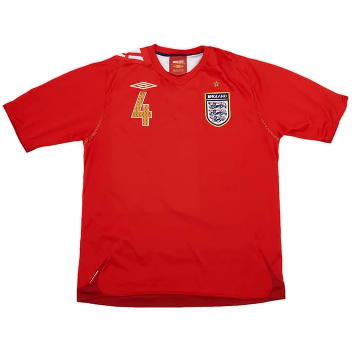 2006-08 England Away Shirt Gerrard #4 - 7/10 - (XL)