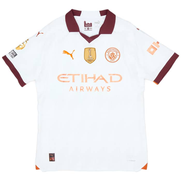 2023-24 Manchester City Match Issue Away Shirt Wright #56