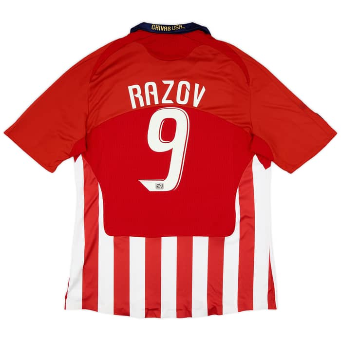 2008-09 Chivas USA Match Issue CONCACAF Champions League Home Shirt Razov #9