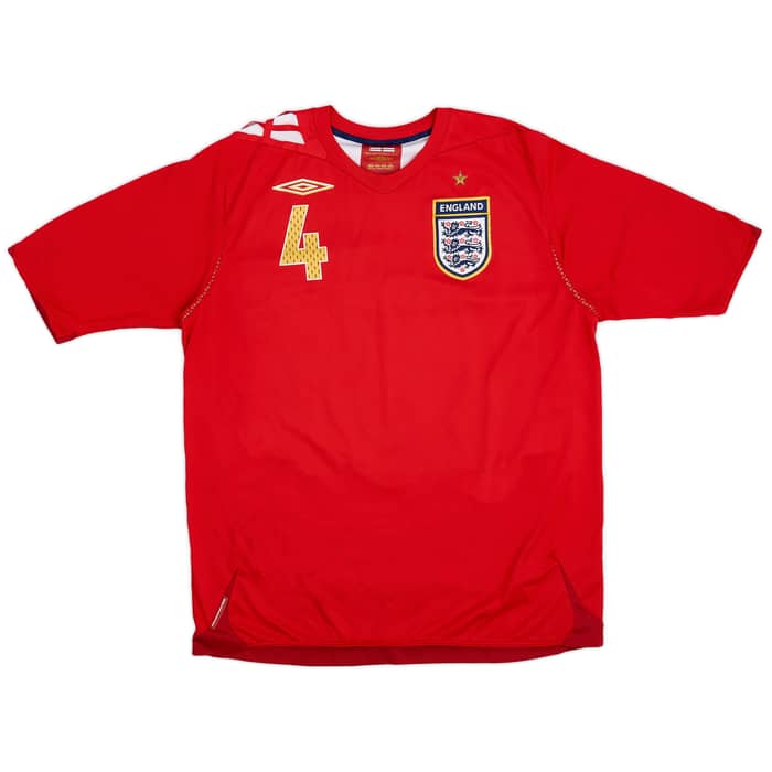 2006-08 England Away Shirt Gerrard #4 - 7/10 - (L)
