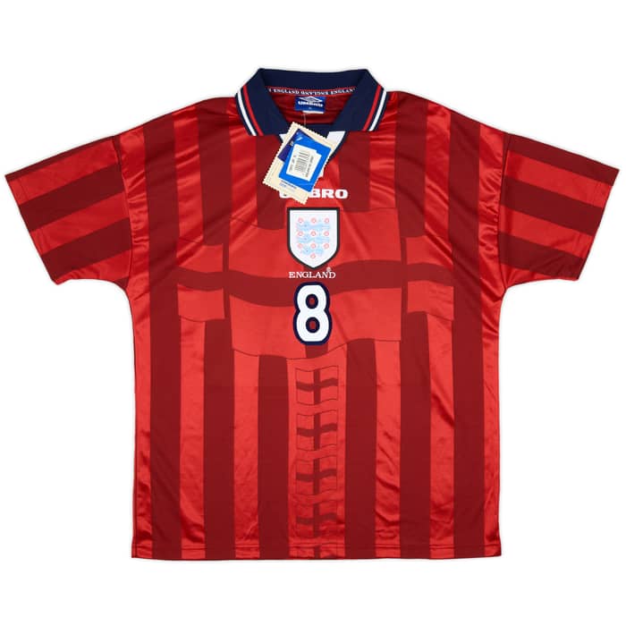 1997-99 England Away Shirt Gascoigne #8 (XL)