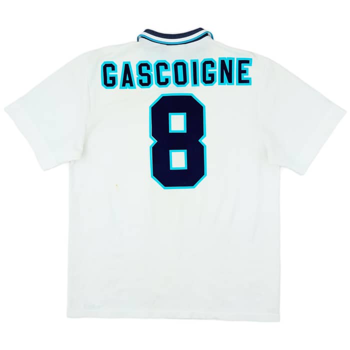 1995-97 England Home Shirt Gascoigne #8 - 5/10 - (XL)