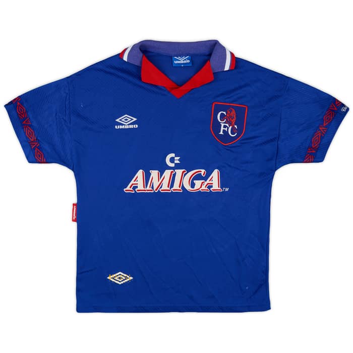 1993-94 Chelsea Home Shirt Hoddle #20 - 8/10 - (M)