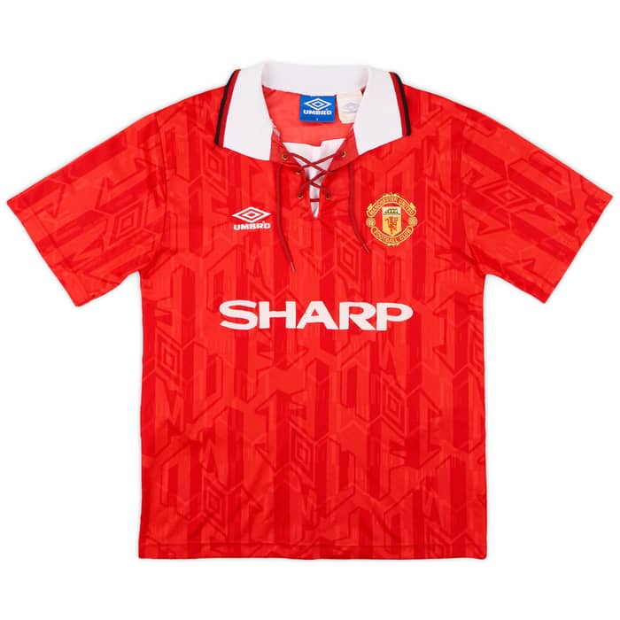 1992-94 Manchester United Home Shirt Cantona #7 - 8/10 - (S)