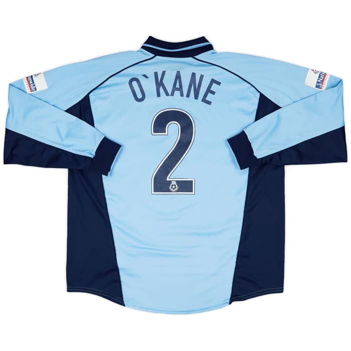 2000-01 Bolton Match Issue Away L/S Shirt O'Kane #2