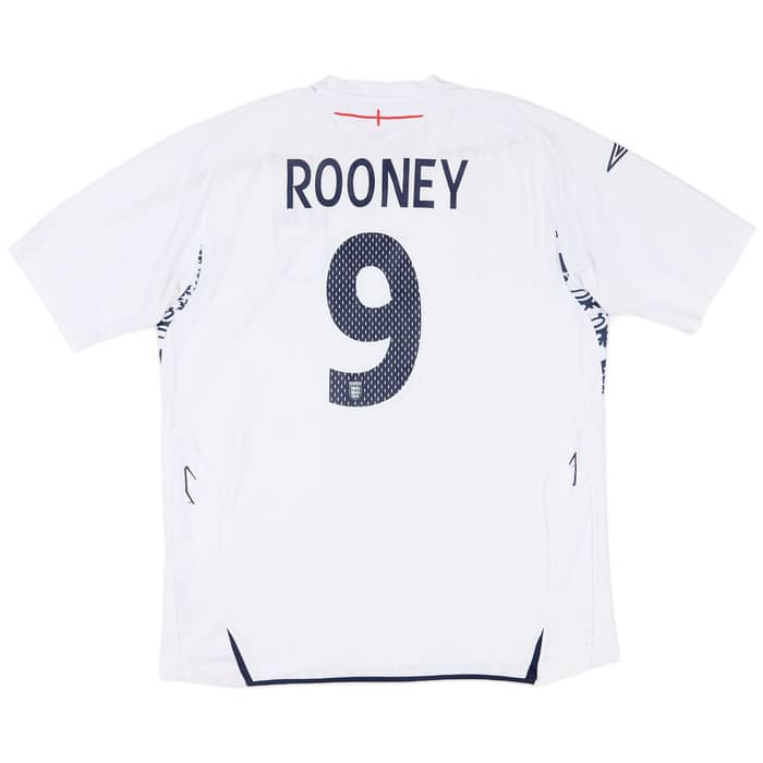 2007-09 England Home Shirt Rooney #9 - 6/10 - (XL)