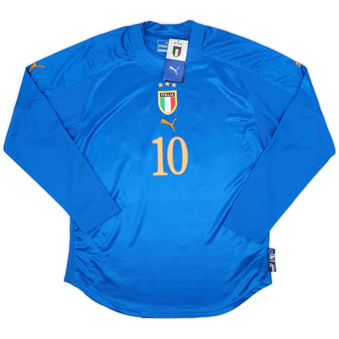 2004-06 Italy Home L/S Shirt Totti #10 (L)