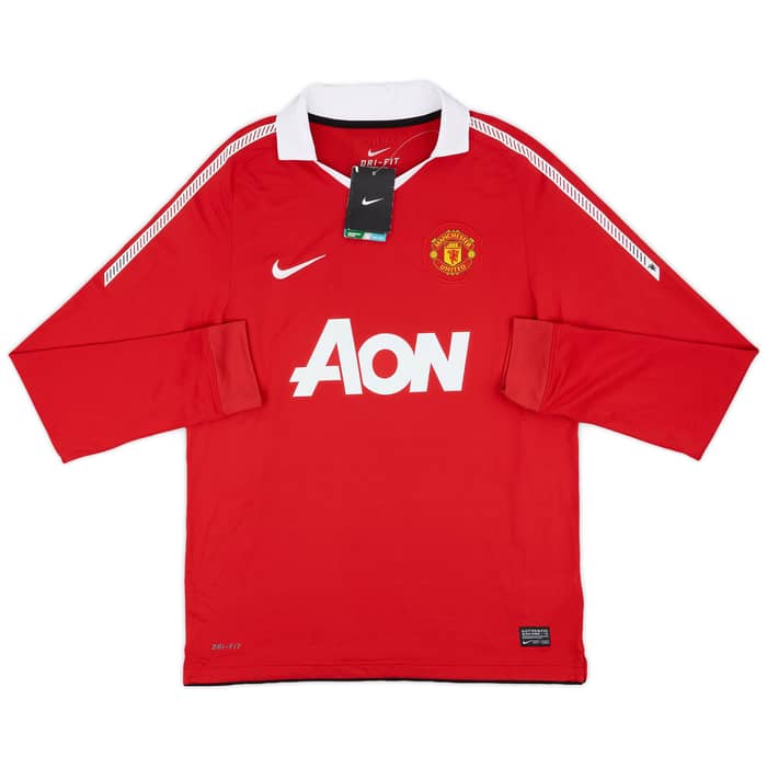 2010-11 Manchester United Home L/S Shirt Rooney #10 (M)