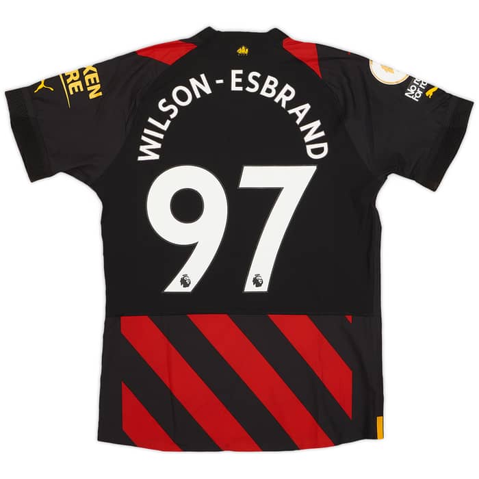 2022-23 Manchester City Match Issue Away Shirt Wilson-Esbrand #97
