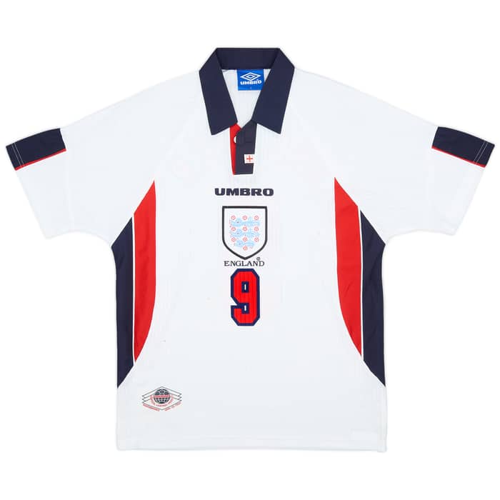 1997-99 England Home Shirt Shearer #9 - 7/10 - (L)