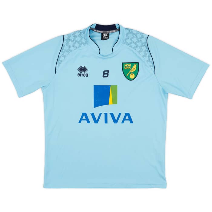 2013-14 Norwich Player Issue Errea Pre-Match Training Shirt #8 - 5/10 - (M)