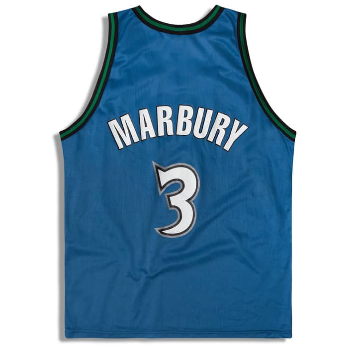 1996-99 Minnesota Timberwolves Marbury #3 Champion Jersey (Away) XL