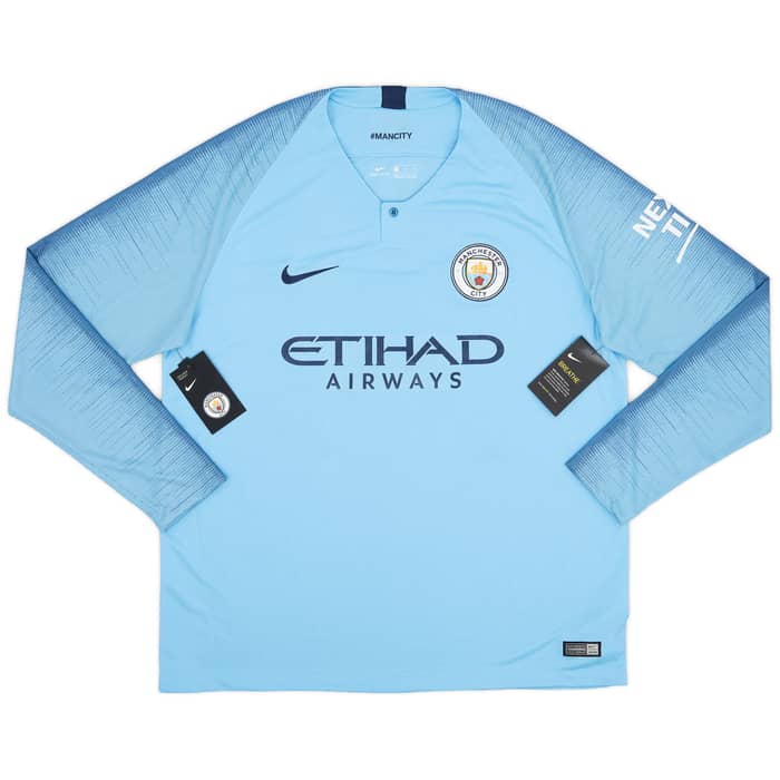2018-19 Manchester City Home L/S Shirt Bernardo #20 (XL)