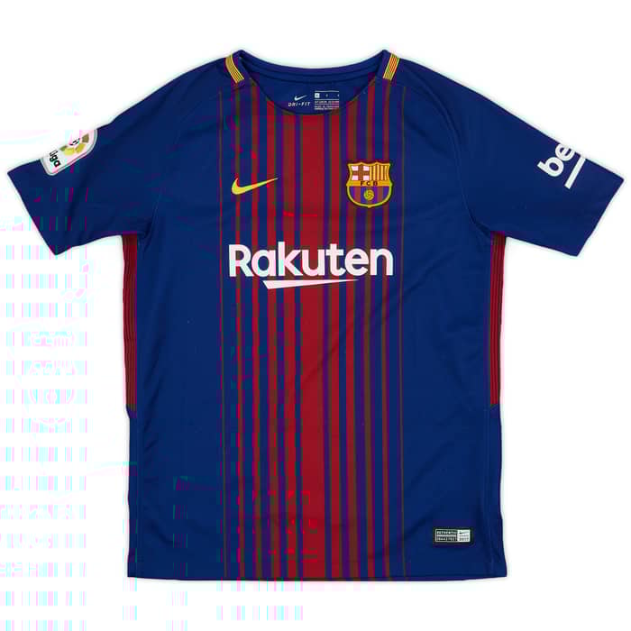 2017-18 Barcelona Home Shirt - 8/10 - (L.Boys)