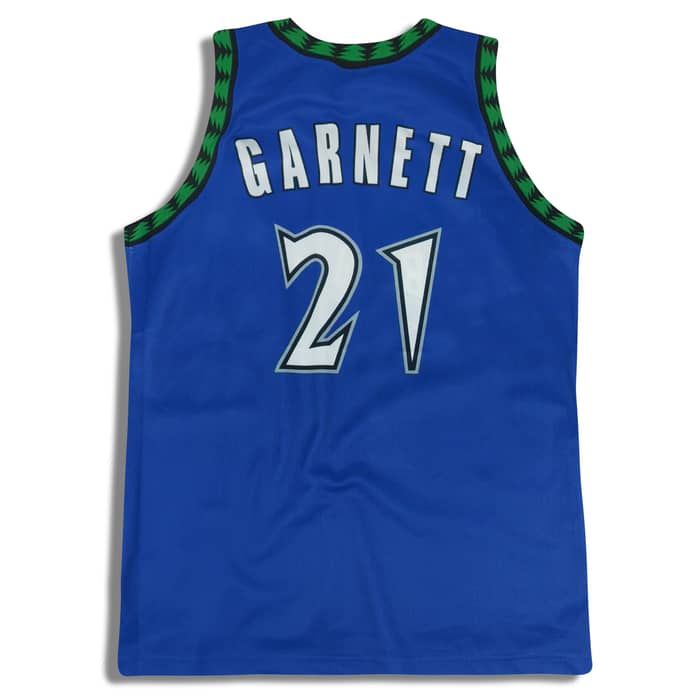 1996-07 Minnesota Timberwolves Garnett #21 Champion Jersey (Away) M