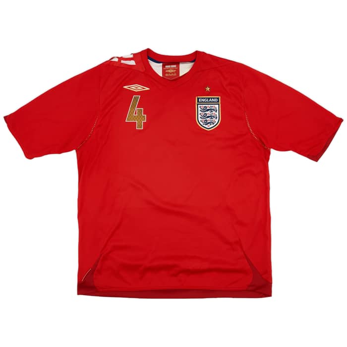 2006-08 England Away Shirt Gerrard #4 - 5/10 - (XL)