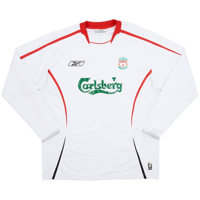 2005-06 Liverpool Away L/S Shirt Gerrard #8 - 8/10 - (L)