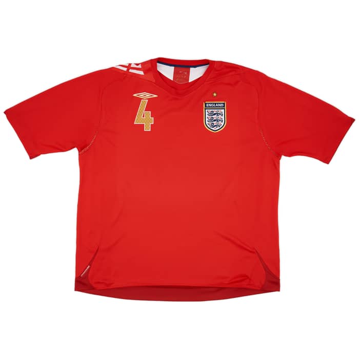 2006-08 England Away Shirt Gerrard #4 - 6/10 - (3XL)