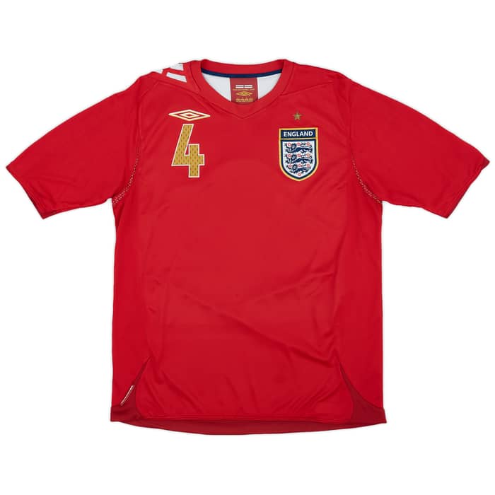 2006-08 England Away Shirt Gerrard #4 - 6/10 - (M)
