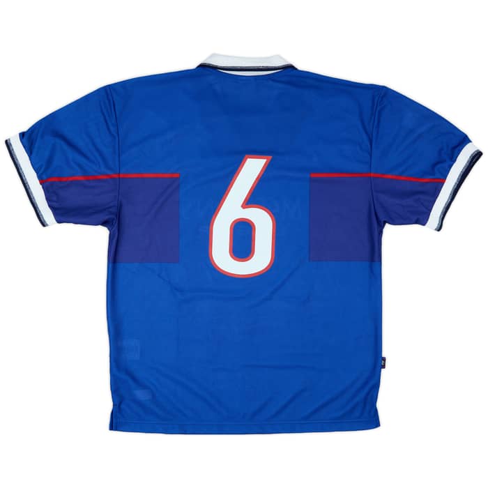 1999 Rangers Match Issue Scottish Cup Final Home Shirt #6