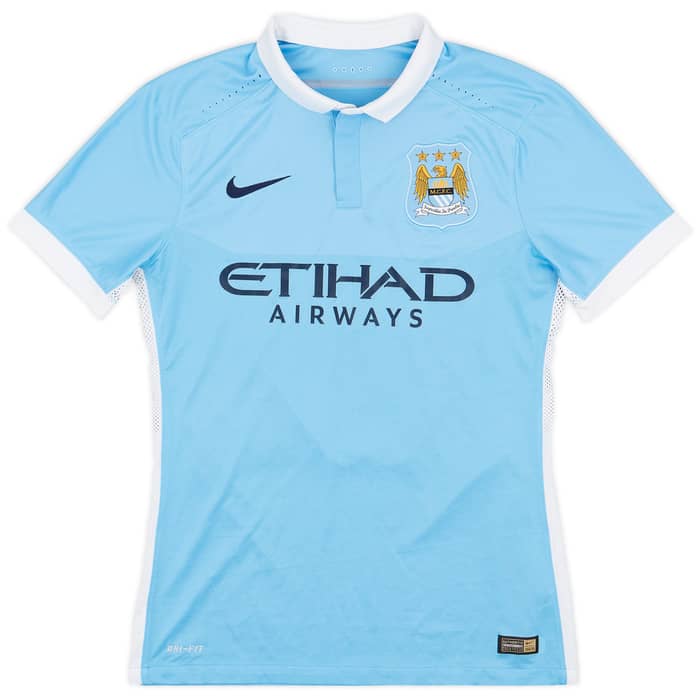 2015-16 Manchester City Player Issue Home Shirt Nasri #8 - 9/10 - (M)