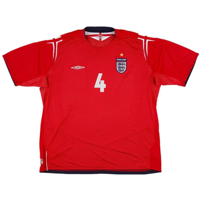 2004-06 England Away Shirt Gerrard #4 - 9/10 - (3XL)
