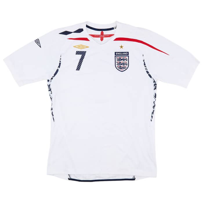 2007-09 England Home Shirt Beckham #7