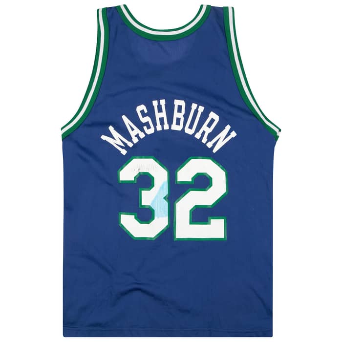 1995-97 Dallas Mavericks Mashburn #32 Champion Jersey (Away) L