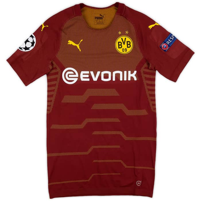 2018-19 Borussia Dortmund Player Issue Champions League Third Shirt Burnic #32