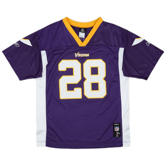 2008-11 Minnesota Vikings Peterson #28 Reebok Replica Home Jersey - 9/10 - (XL.Boys)