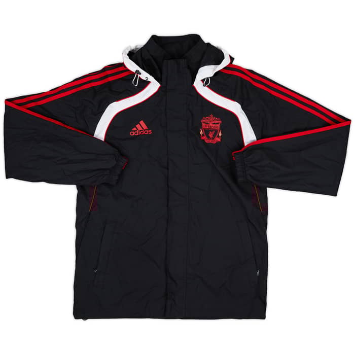2010-11 Liverpool adidas Hooded Rain Jacket - 8/10 - (S)