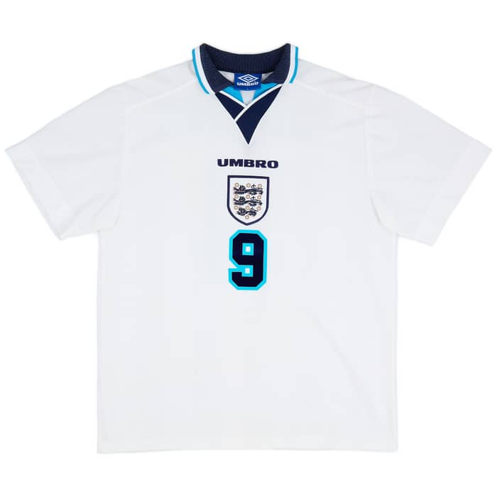 1995-97 England Home Shirt Shearer #9 - 8/10 - (L)
