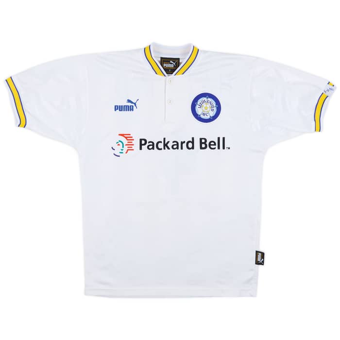 1996-98 Leeds United Home Shirt Haaland #4 - 7/10 - (S)