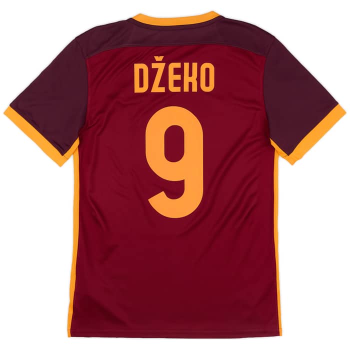 2015-16 Roma Home Shirt Dzeko #9 - 8/10 - (S)