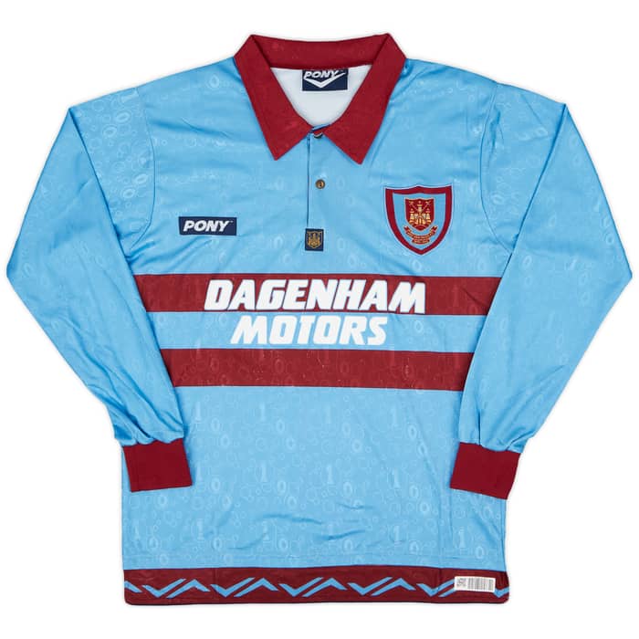 1995-97 West ham Centenary Away L/S Shirt Lampard #26 - 7/10 - (M)